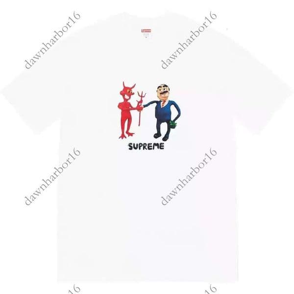 Supremely T Shirts Letter Print Mens Womens supremetshirt Version Clothing Loose Tees Tops Man Street Graffiti Short Sleeve shirt 7e1