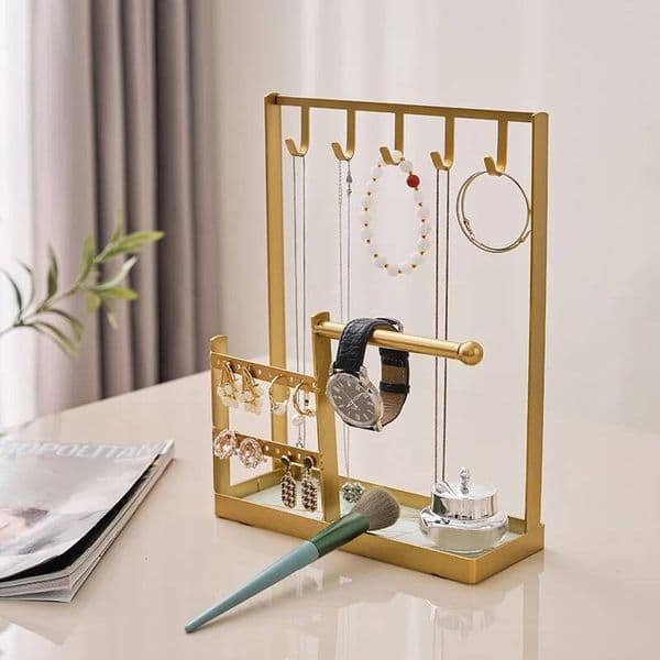 Multifunctional Jewelry Display Earrings Necklace Organizer Stand Women Bracelet Watch Desktop Storage Rack ddmythur