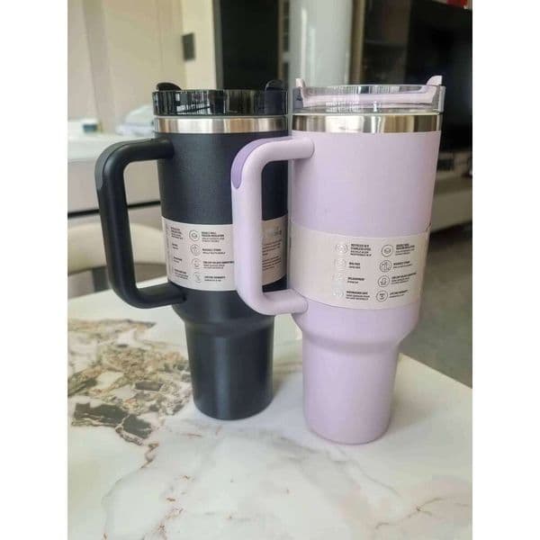 2026 New 40-ounce vacuum insulated mug, double-walled thermos, stainless steel car water bottle, suitable for hot and cold drinks 26Y0116