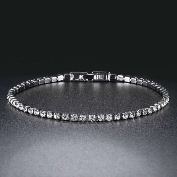 Valentine's Day Fashion Multicolor for Women 2.5/3/4/5mm Zirconia Charm Designer Tennis Chain Men Bracelet Wedding Jewelry KC128 26W0116