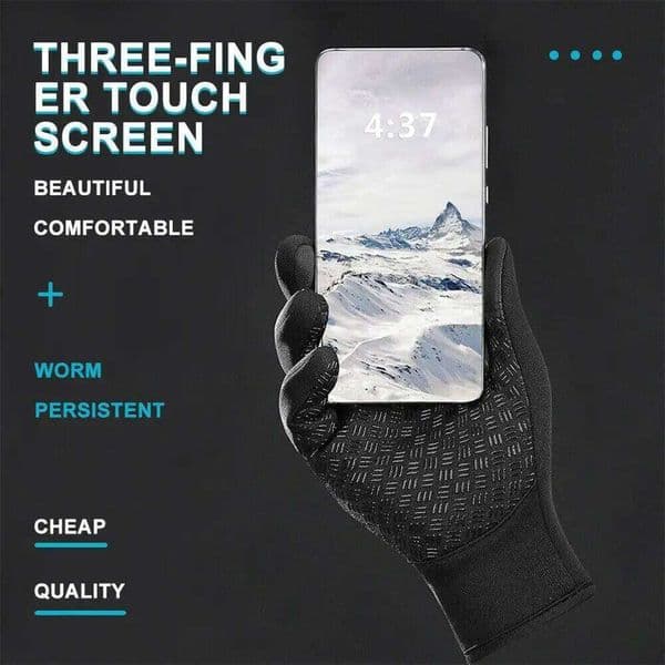 Outdoor Warm Cycling Splash-proof Non-Slip Touchscreen Mitten Sport Windproof Waterproof Gloves Skiing Y260115