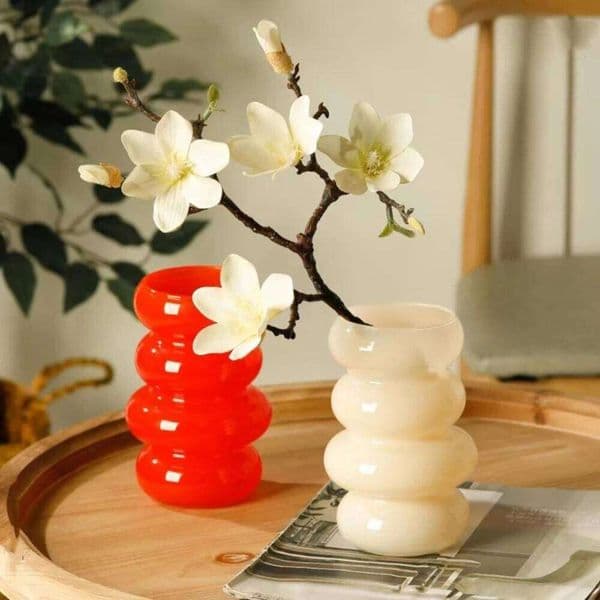 Valentine's Day Minimalist Glass Vase Light Luxury Floral Arrangement Creative Ornament Nordic Home Decor Wedding Decoration Flower 26W0116