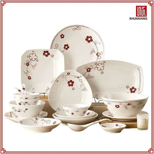 2026 New Ceramic Tableware Kitchenware Sets, Chinese Style Porcelain Dinner Plates, Soup Bowls, Cup Saucers For Dining Room, Living Room Hou