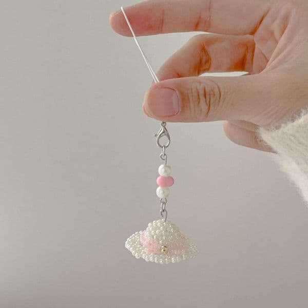luxury Pearl Beaded Hat Phone Lanyard - Versatile Pendant for Bags, Cameras & Daily Accessories Shockproof phone case