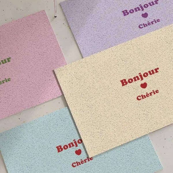 Korean-Style Minimalist Solid Color Wire Loop Household Floor Mat Wear-Resistant Dirt Resistant Easy To Maintain Entrance Carpet 26H0116