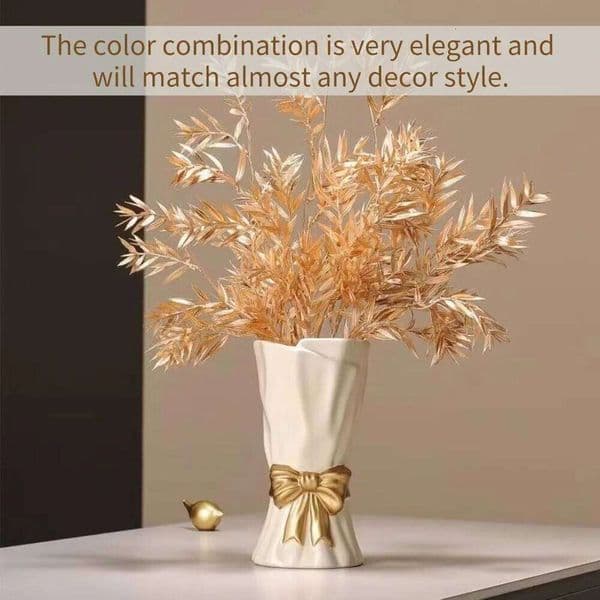 Valentine's Day Bow vase, home dcor, white ceramic vase for bohemian style 26W0116G15