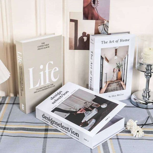 Luxury Fake for Decoration Openable Simulation Book Storage Box Coffee Table Books Villa Hotle Home Decor Shooting Props 26L0106