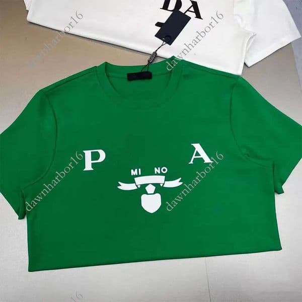 pra T Shirt Summer Mens Womens p Short Sleeves Fashion Tee Shirts High Quality Pure Cotton Shirts Leisure Classic Pattern 603