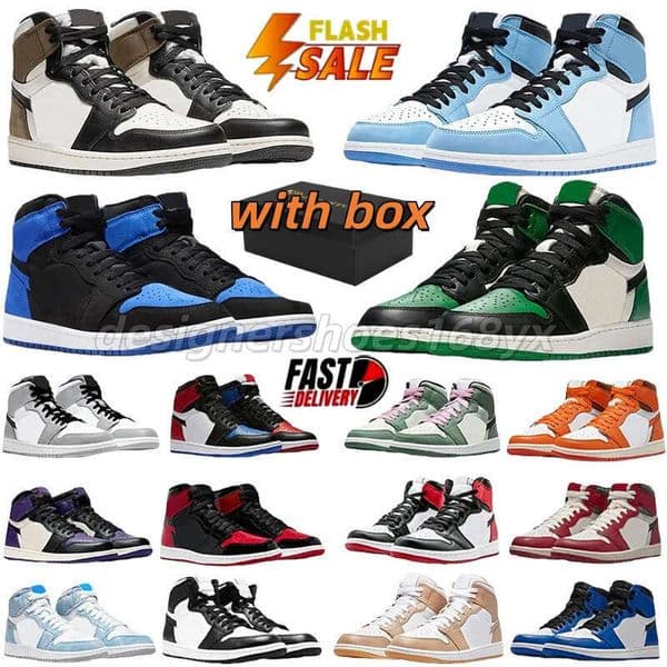 mens sneakers 1s running shoes designer sneakers 1 university blue leather hyper royal smoke grey chicago red dark mocha digital pink comfortable trainers shoes