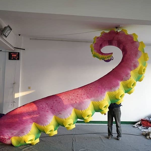4m 13ft Length Ground Inflatable Balloon Octopus Tentacles With Blower and LED Strip for Outdoor City Decoration