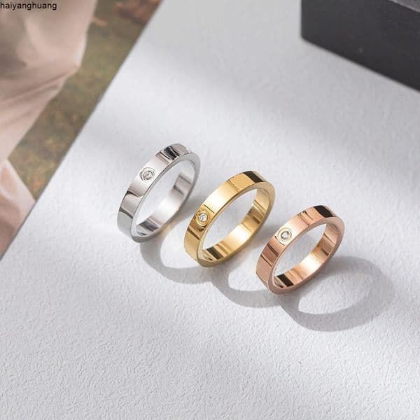 Band Rings Love Rings Designer Ring Women Men Ring Couple Jewelry Band Titanium Steel With Diamonds Casual Fashion Street Classic Optional Size 4 /5 / 6mm Size 5-12