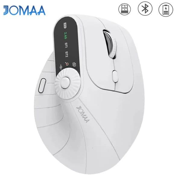 Wireless Vertical Mouse Rechargeable Optical Mice With Function Adjustment Knob Ergonomic Mouse for Multi-Purpose 260112