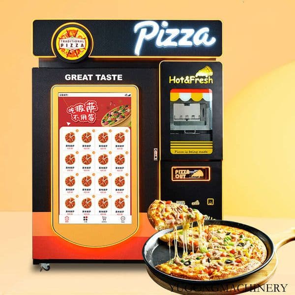Smart Pizza Vending Machine with AI Inventory Tracking 10 Inch Pizza Cooker Automatic Food Vending Solutions for 24 Hour Gyms and Clubs