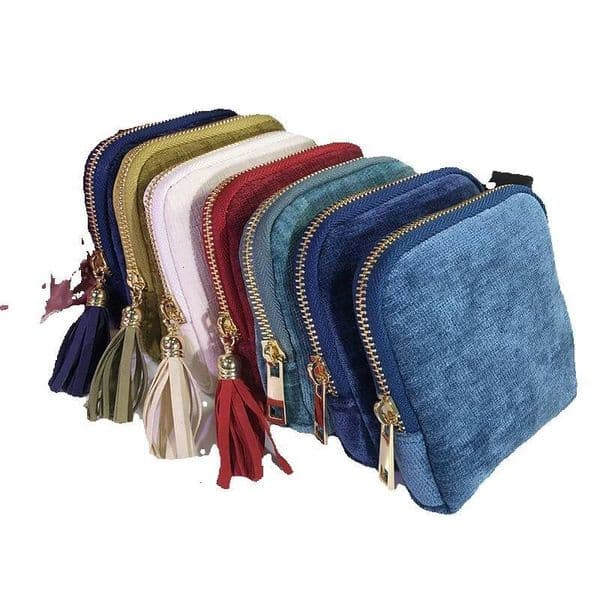 Factory Direct Sale Portable Six-Layer Tassel Storage Crystal Pearl Bracelet Travel Jewelry Bag In Stock Wholesale