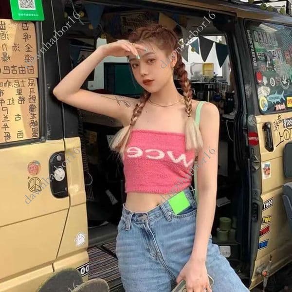 dlys top designer womens t shirts crop y2k tops letter print tshirt neck short sleeve tees women clothes solid baic d top ac2