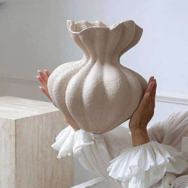 Valentine's Day French Ceramic Vase Minimalist Floral Vessel Table Centerpiece Home Decor Women Gift For Anniversary Birthday 26W0116