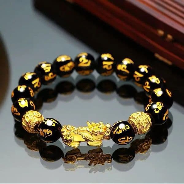 Feng Shui Mens Lucky Prayer Beads Bracelet for Men Women Wristband Gold Color Pixiu Wealth and Good Luck Changing Bracelets 260112