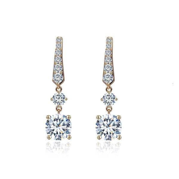 Customized 3 Messi Jewelry 14K D VVS2 Moissanite Earrings Studs for Women