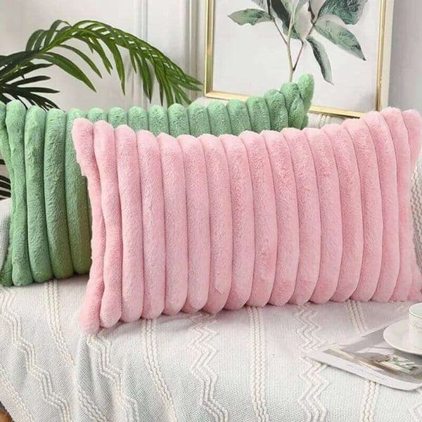 30x50cm 45x45cm Throw Pillow Covers Faux Fur Plush Decorative Couch Cushion Case Soft Pillowcase Orange Saga Green Pink Cream 26H0117