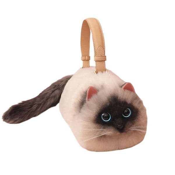 Women Exquisite Shoulder Underarm Bags Siamese Cat Cute Plush Crossbody Bag Female Winter Autumn Handbags Hot JINXIANGGUO