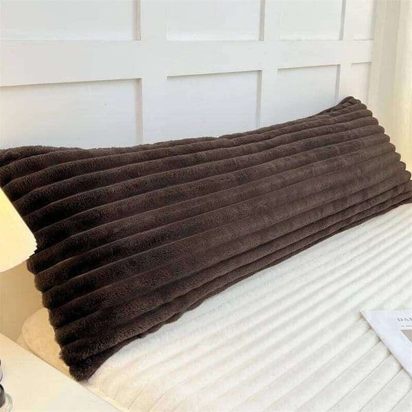 Pillow Case 1PC solid color striped plush pillowcase, extended single double couple pillow core case, soft and comfortable coreless 26H0116