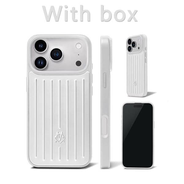 Silvery Designer Magnetic Leather Case for iPhone 17/Pro - Durable PC & Al Alloy Construction