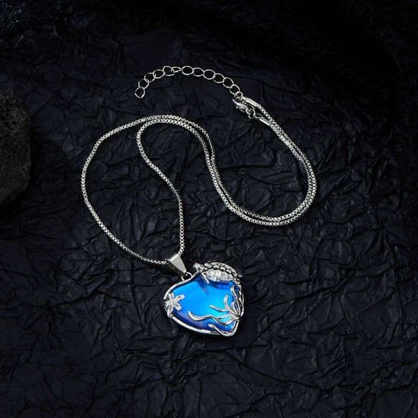 Exquisite Fashion Ocean Style Turtle Starfish Heart Shape Pendant Necklace Women Engagement Birthday Party Jewelry Gift