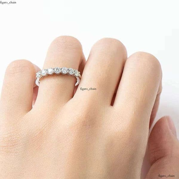 VVS1 Diamond Wholesale High Quality fashion Women Luxury Fine Jewelry 7 S925 Sterling Silver Engagement Wedding Ring Gifts