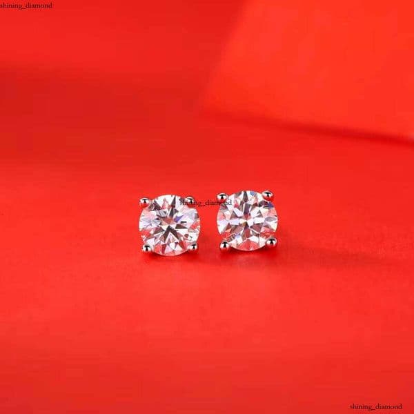 VVS Moissanite High-quality 925 silver Manufacturer Price IGI VVS D Color Silicon Stone Women's Wedding Earrings