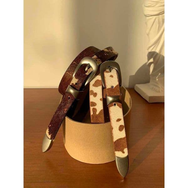 Woman Belt Designer Women Men Handmade Cow Print mens belt designer Buckle Belt 2Cm Cinturon Mujer