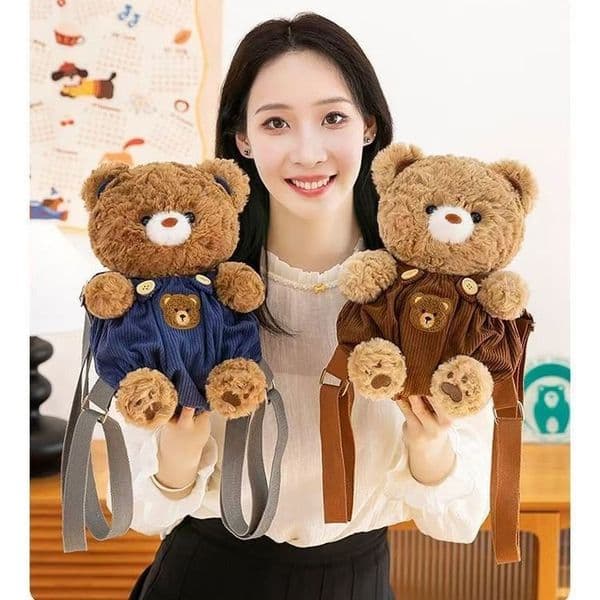 Overalls Panda Plush Toy Backpack Cute Panda Bear Stuffed Animal Childrens Toy Girls Gift
