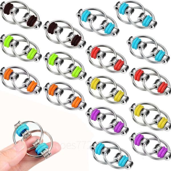 Fidget Cube Adult Bicycle Toy Decompression Metal Keychain Stress Relief Chain Wholesale YUANSIQI