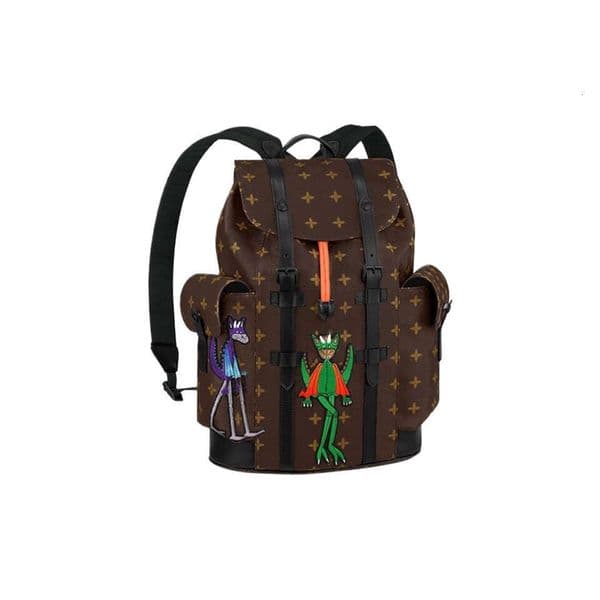 Cross-Border Men's Trendy Fashion Printed Casual Large Capacity New Computer School Bag Travel Backpack First Generation