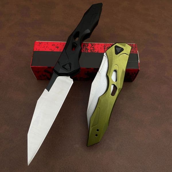 4Models 7650 Launch 13 Folding Knife/Knives 3.5" Two-Tone CPM-154 Blade, Anodized Aluminum Handles