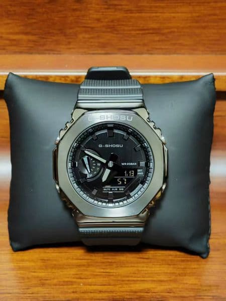 Iced Out Watch Full Function Unisex Sports Digital Electronic Watch Waterproof Large Dial LED Dual Display Oak Series G32121