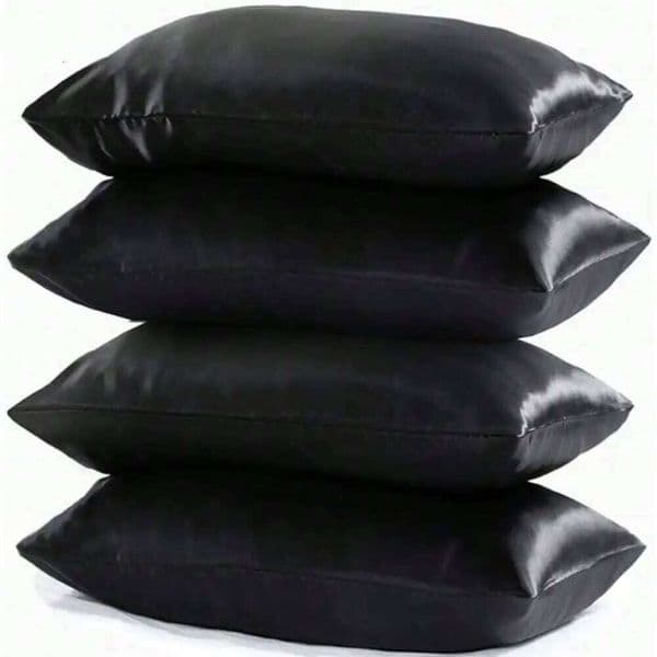4pcs Satin Pillowcase Skin And Hair, Breathable Smooth Cooling Pillow Covers For Sleeping 26H0117