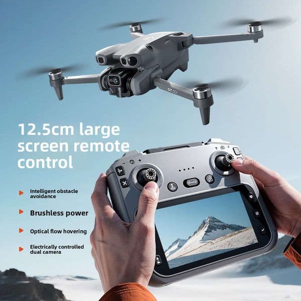 GT50 Aerial Photography Drone HD With Screen Transmission Brushless Foldable Four-Axis Remote Control Toy Aircraft Kuhangxin