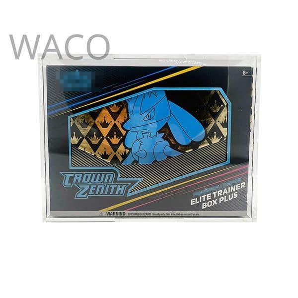 WACO PKMN TCG ETB Plus+ Only Acrylic Case - Compatible with Elite Trainer Box PLUS ONLY Magnetic Easy Top Loading Protection