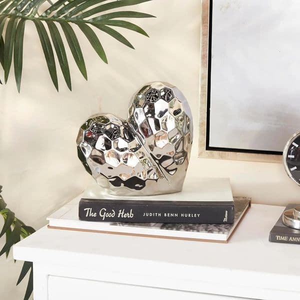 Heart Sculpture Decor Ceramic Modern Art Sculpture Statue for Engagement Thanksgiving Bathroom Bedroom Mothers Day Gift 260112
