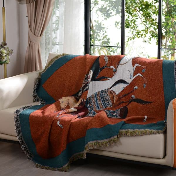 Light Luxury blanket Knitted Sofa Woven Tassel Throw Thin Car Summer Quilt Air Conditioning Blanket
