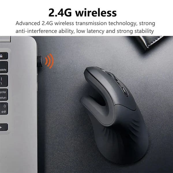 Warvank U2 Vertical Wireless Mouse Ergonomic Optical Comfortable Silent Office Mouse DPI Adjustable 800/1200/1600 for PC Laptop 260112