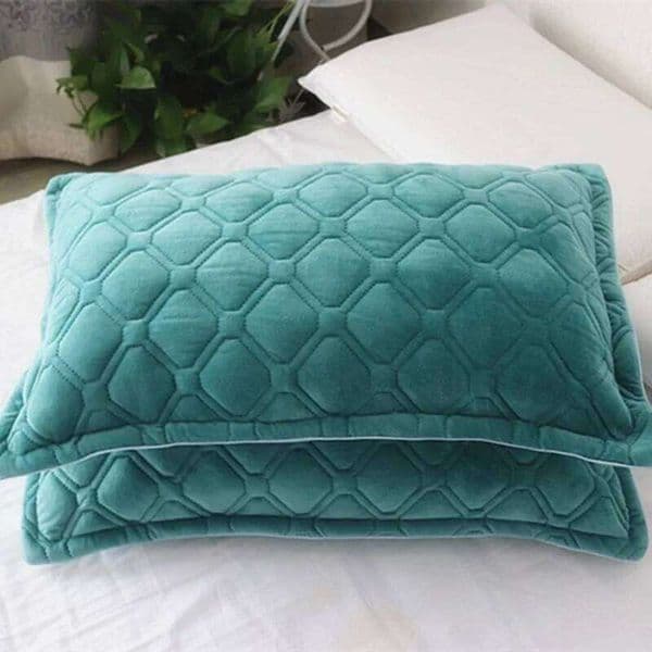 Winter Crystal Pillowcase Flannel Thicken Warm Coral Velvet Case Solid Color Bedding Pillow Cover 48cmx74cm 26H0117