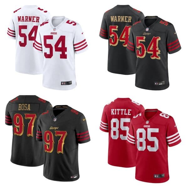 Custom Football Jerseys Personalized for Men Women Young 23 Christian McCaffrey Brock Purdy George Kittle Big size 3XL-7XL
