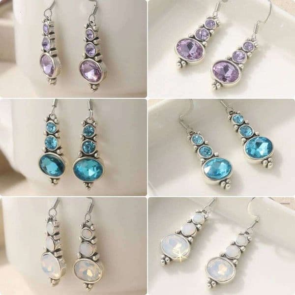 Gorgeous Exquisite Synthetic Zirconia Dangle for Women Fashion Sparking Pendant Earrings Jewelry Accessories Party Gift