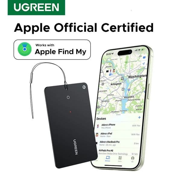 Wallet Finder Smart Bluetooth Tracker Card and Item Locator for Luggage Tags Passports with Find My App Only iOS 260112