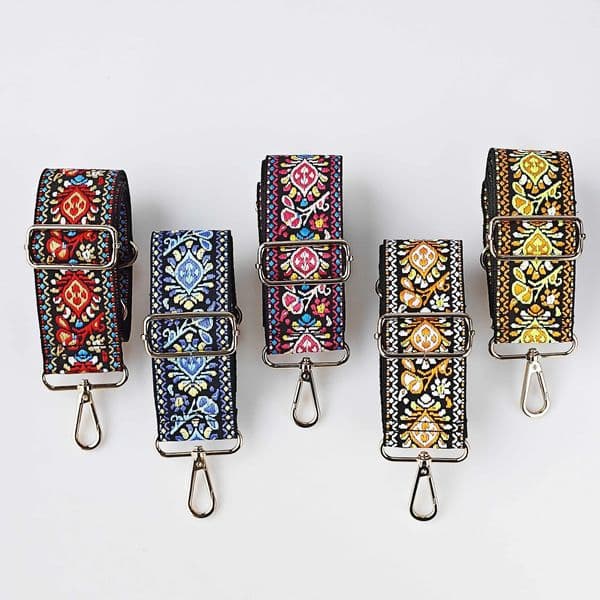 1 Piece 20inch Wide Adjustable Handbag Strap Purse Strap Replacement Crossbody Shoulder Strap Flora Jacquarded Strap 260109BJ