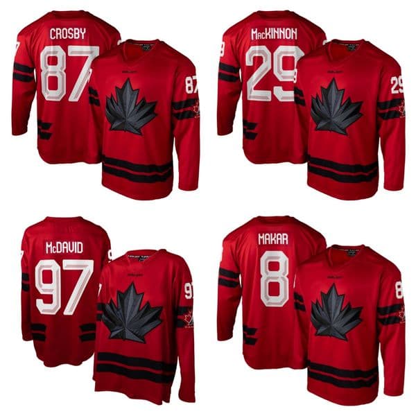2026 Team Canada Mcdavid 97 Crosby 87 Mackinnon 29 Makar 8 S-XXXL