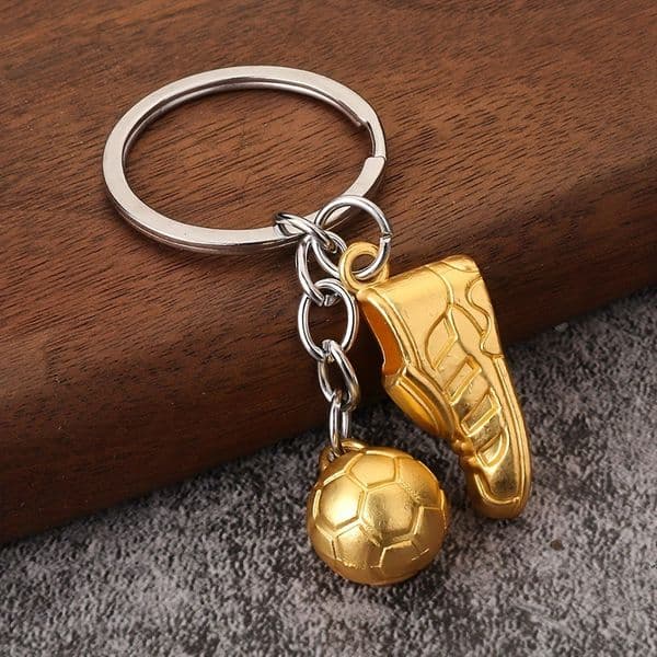Football match shoes keychain chain pendant Sports pendant souvenir Golden Boot keychain