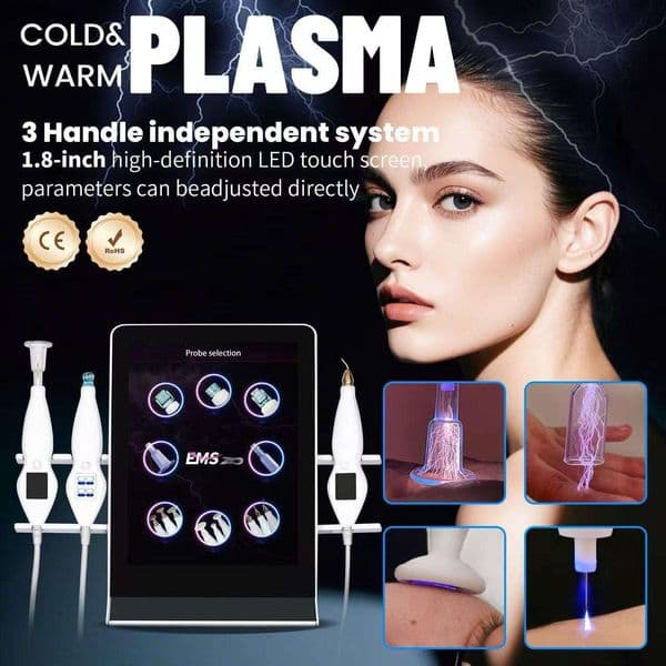 Professional 3IN 1 Hot And Cold Plasma Beauty Device Skin Rejuvenation Acne Scars Removal Plasma Device Face Eyes Targeting Beauty Equipment