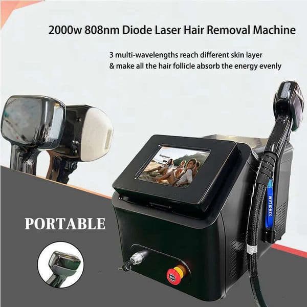 Factory Direct Sales Compact Hair Pigment Removal Machine 808 755 1064 Permanent Depilation Diode Laser Instrument Logo Customize